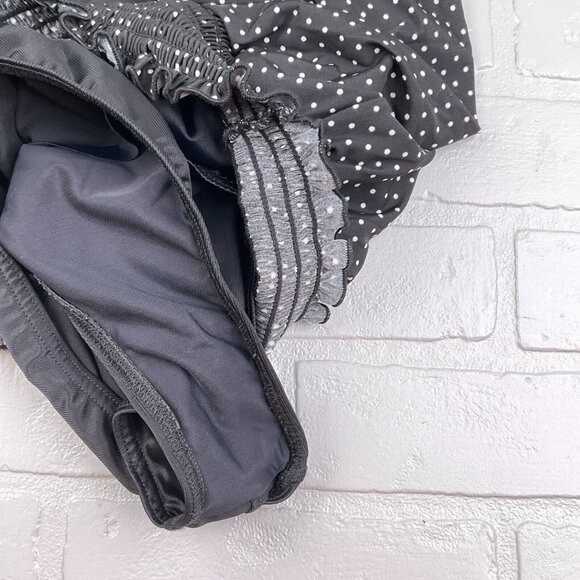 Miraclesuit 1pc Swimsuit Women 8‎ Black White Polka Dot Blouson Pad Bra VTG - Picture 4 of 10